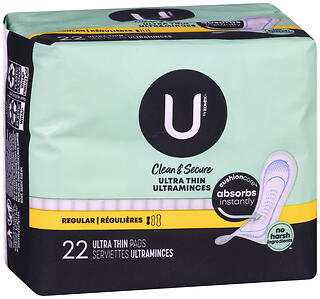 U BY KOTEX U/TH REG PAD 22 8