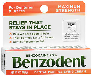 BENZODENT DENTURE PAIN CRM.25Z