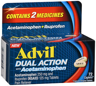 ADVIL DUAL ACTION 72CT